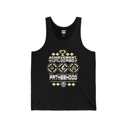 Achievement Unlocked Fatherhood Unisex Jersey Tank Top