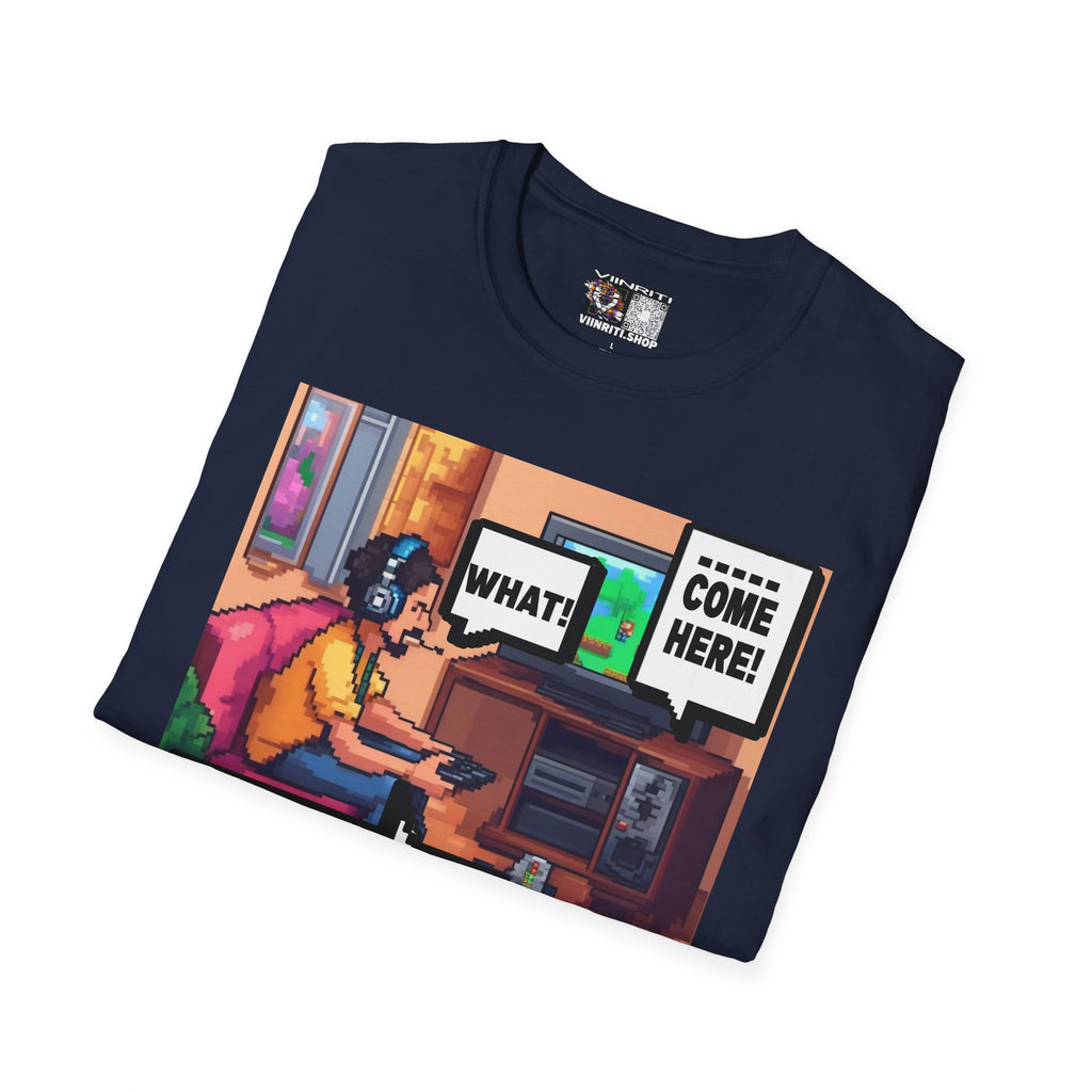 Gamer Comic T-Shirt — “I’m Trying to Play the Game” Pixel Art Tee