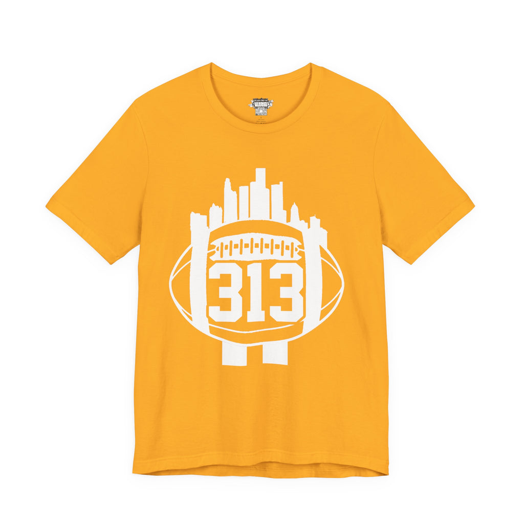 Detroit 313 Football Skyline T-Shirt