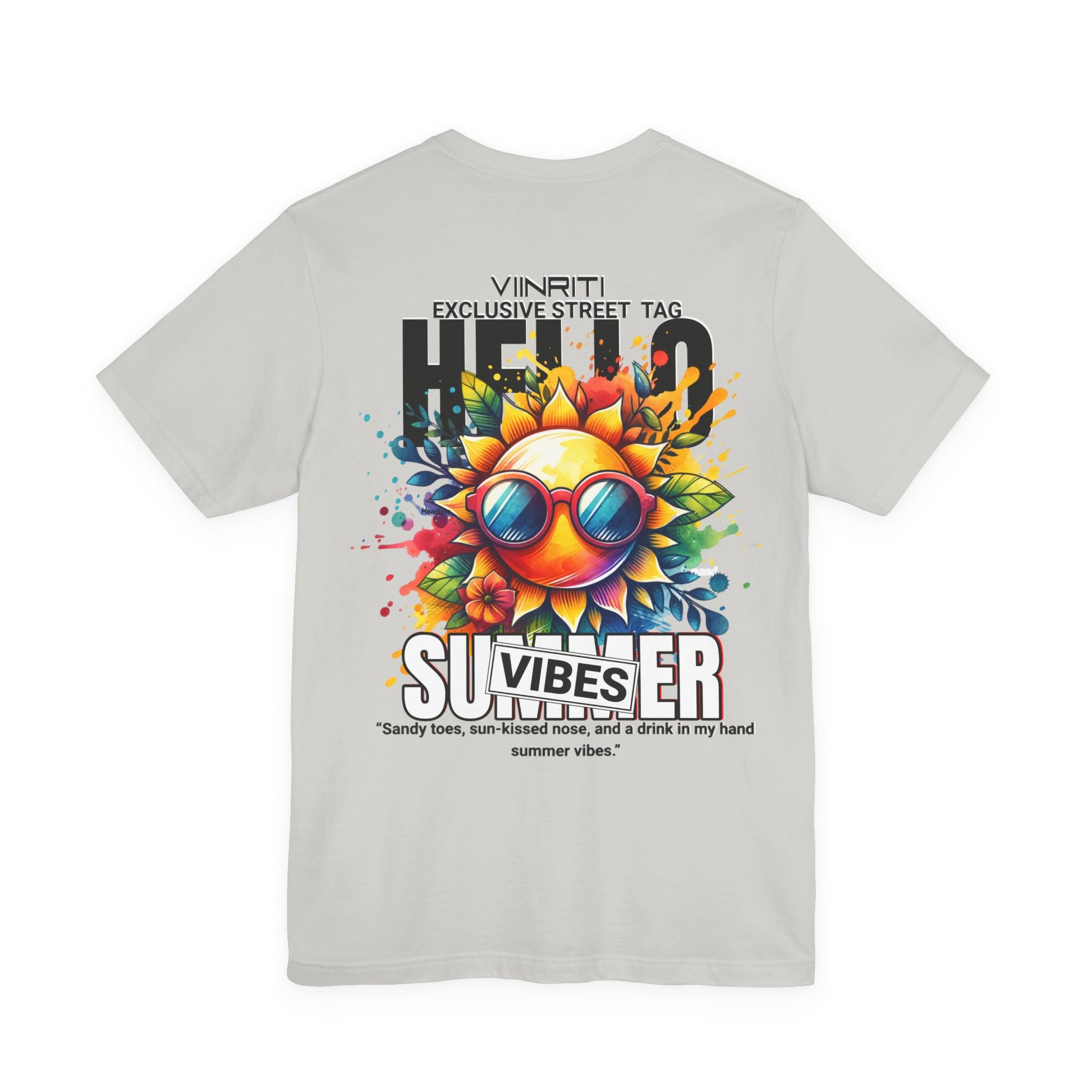 Summer Vibes Sunflower Tee - Colorful Sunglasses Graphic T-Shirt