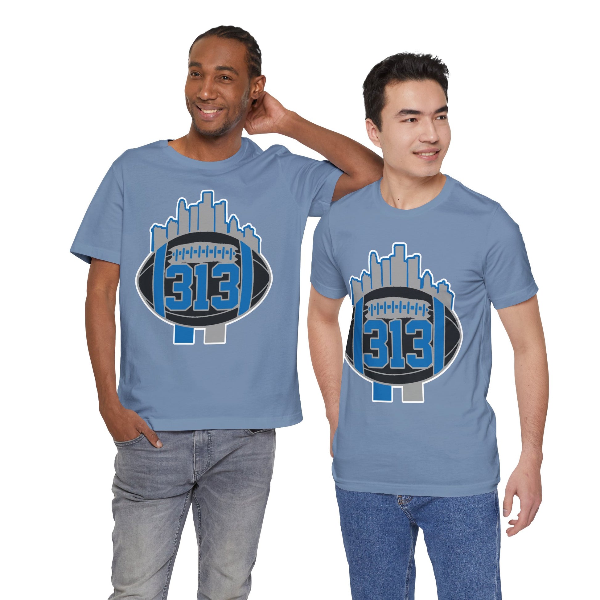 LION NEW COLORS DETROIT 313 FOOT BALL SHIRT