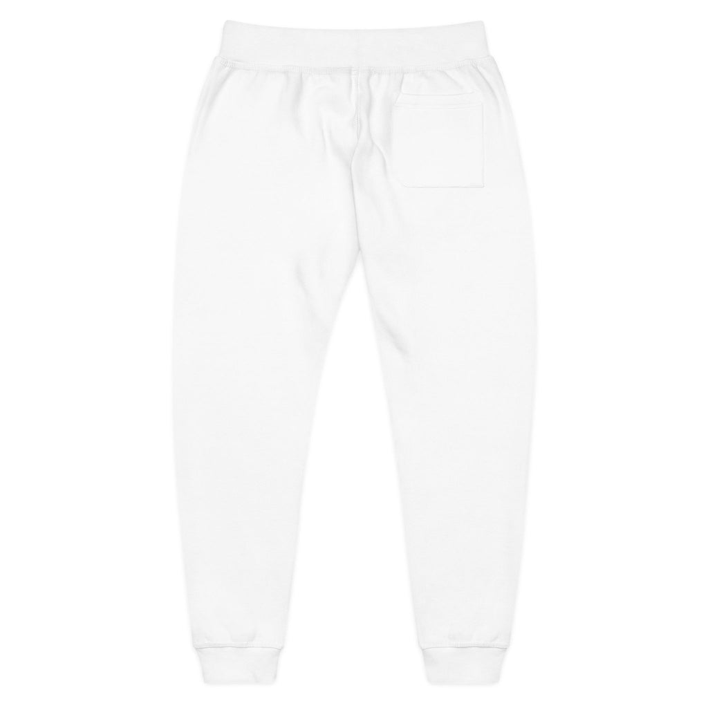 Viinriti Embroidered l Sweatpants — Cozy White Fleece Joggers
