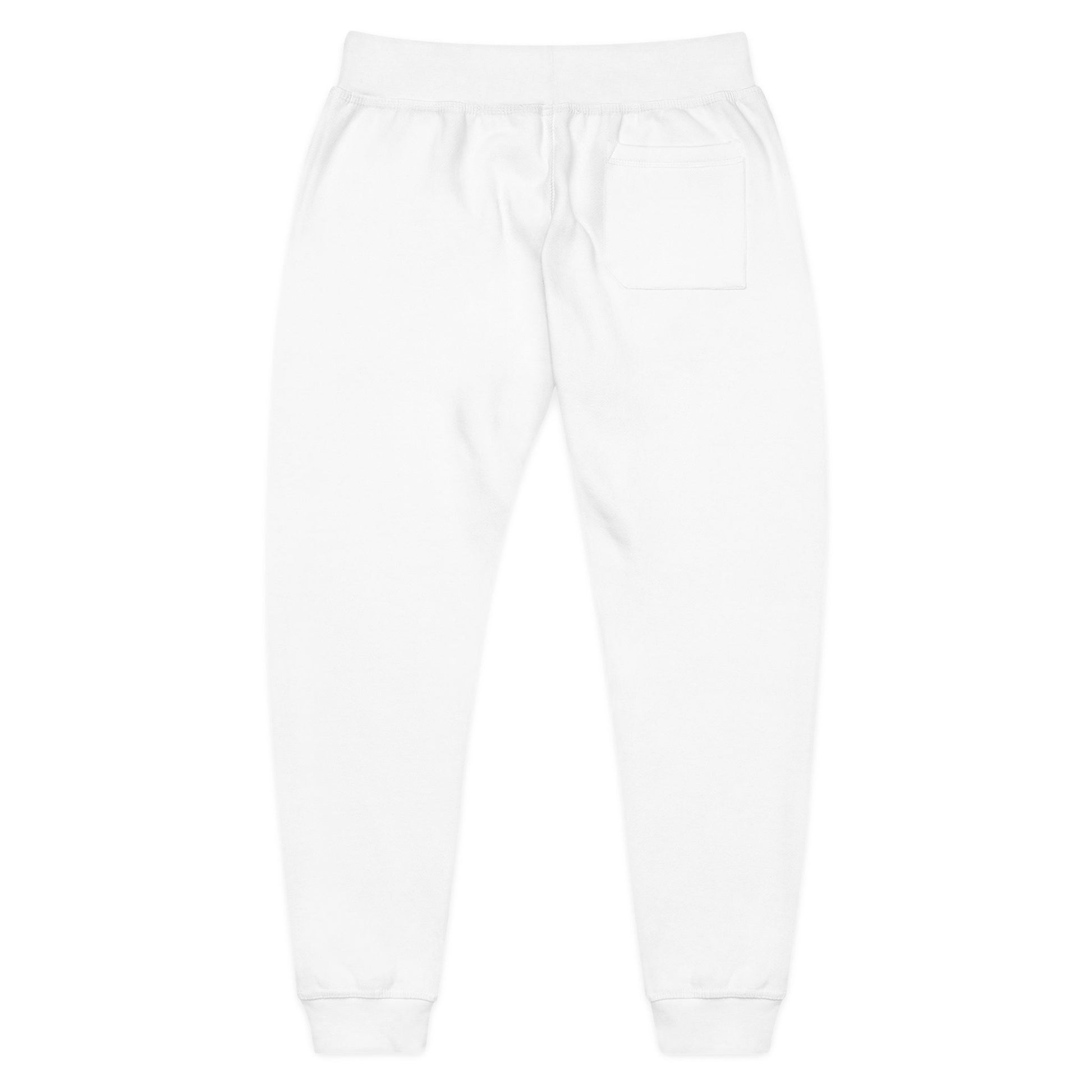 Viinriti Embroidered l Sweatpants — Cozy White Fleece Joggers