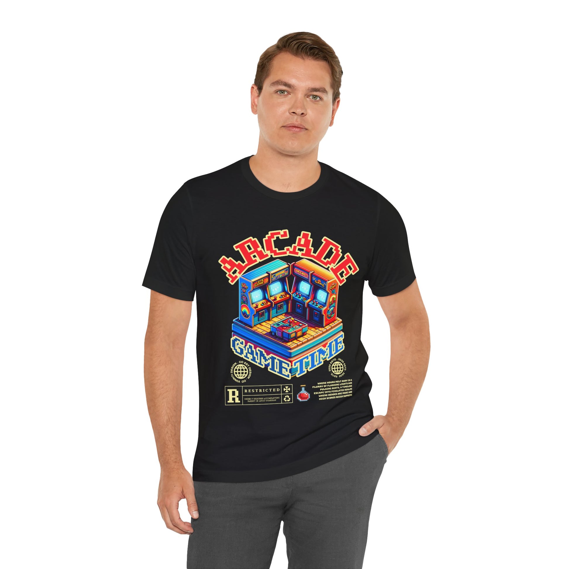 Arcade Game Time Tee — Retro Pixel Arcade Gaming T-Shirt