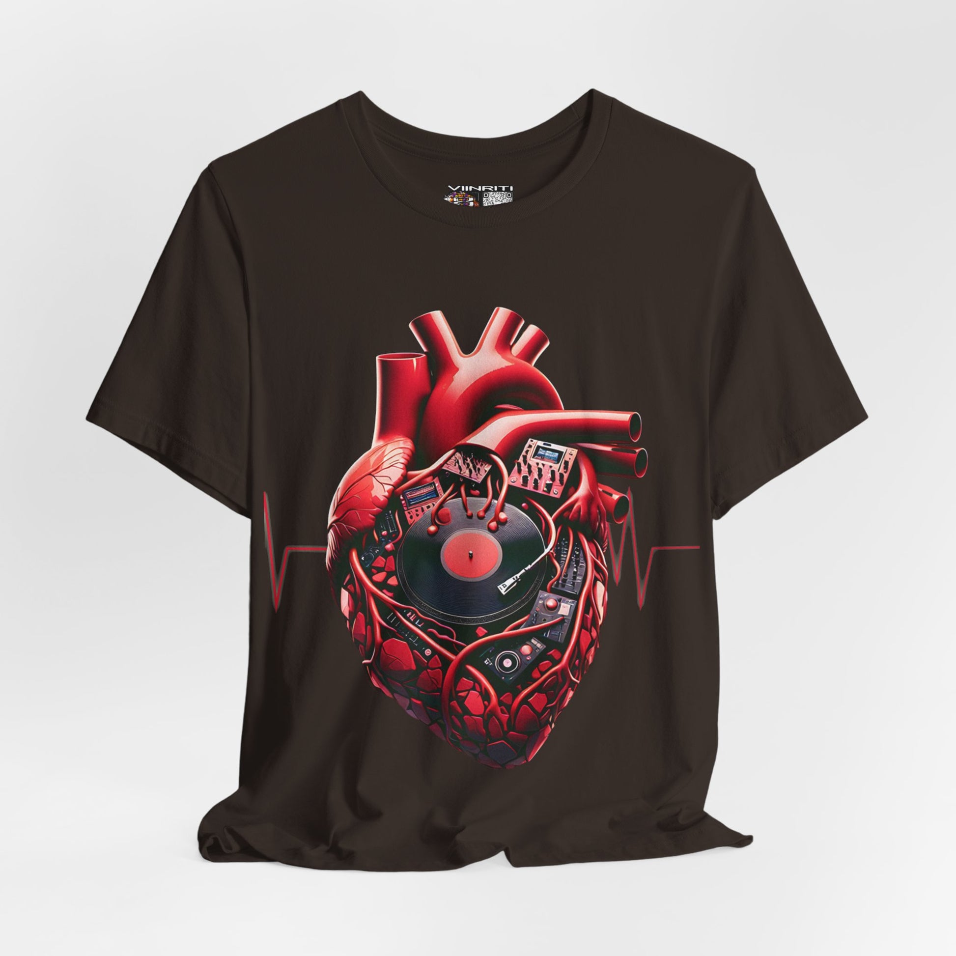 Heart Beat Vinyl Tee — Anatomical Heart Record T-Shirt