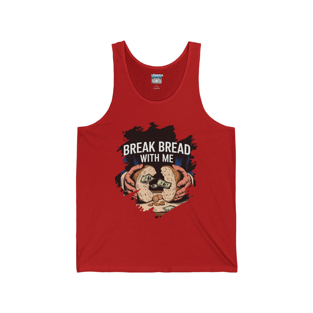 Break Bread With Me Unisex Jersey Tank - Casual & Fun Summer Wear