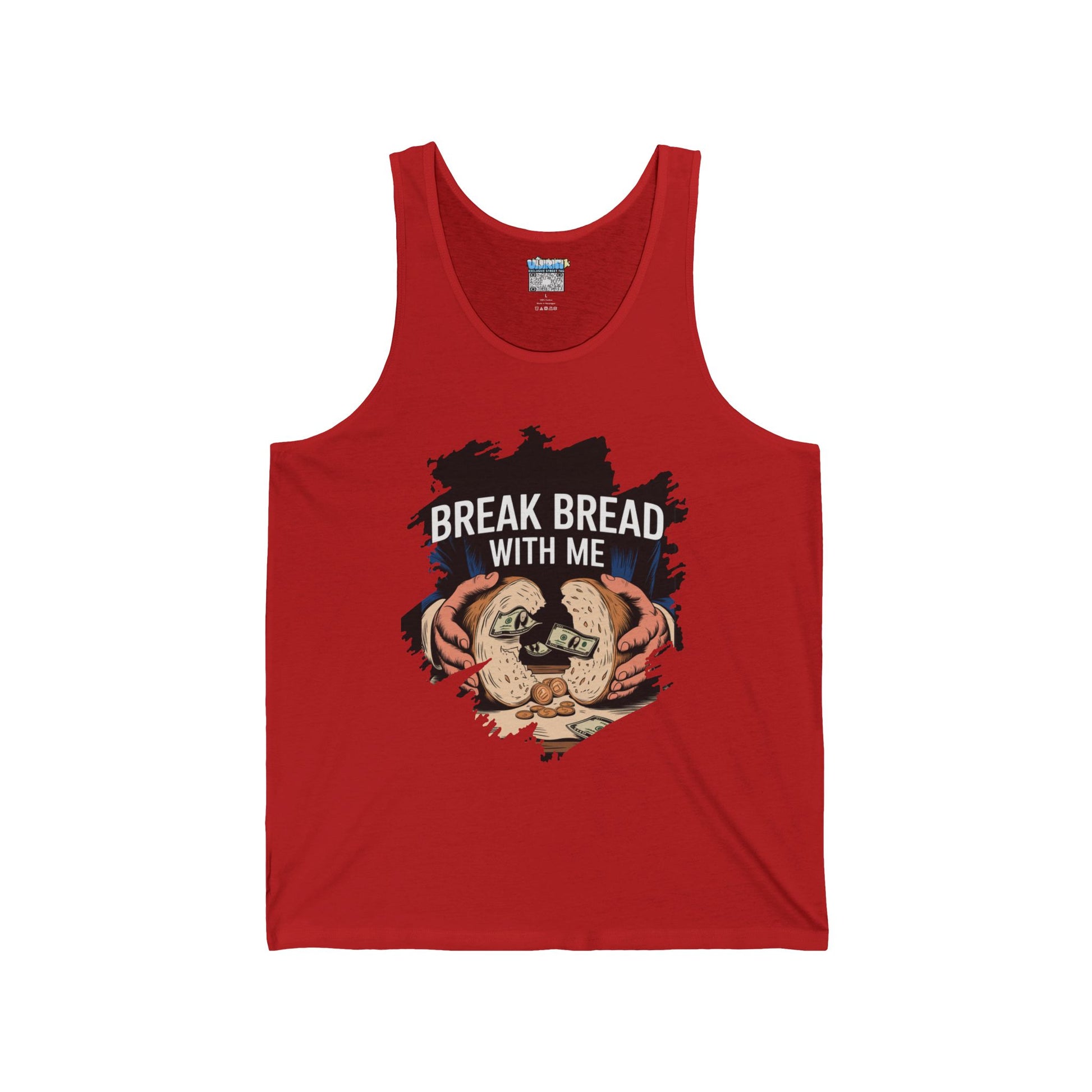 Break Bread With Me Unisex Jersey Tank - Casual & Fun Summer Wear