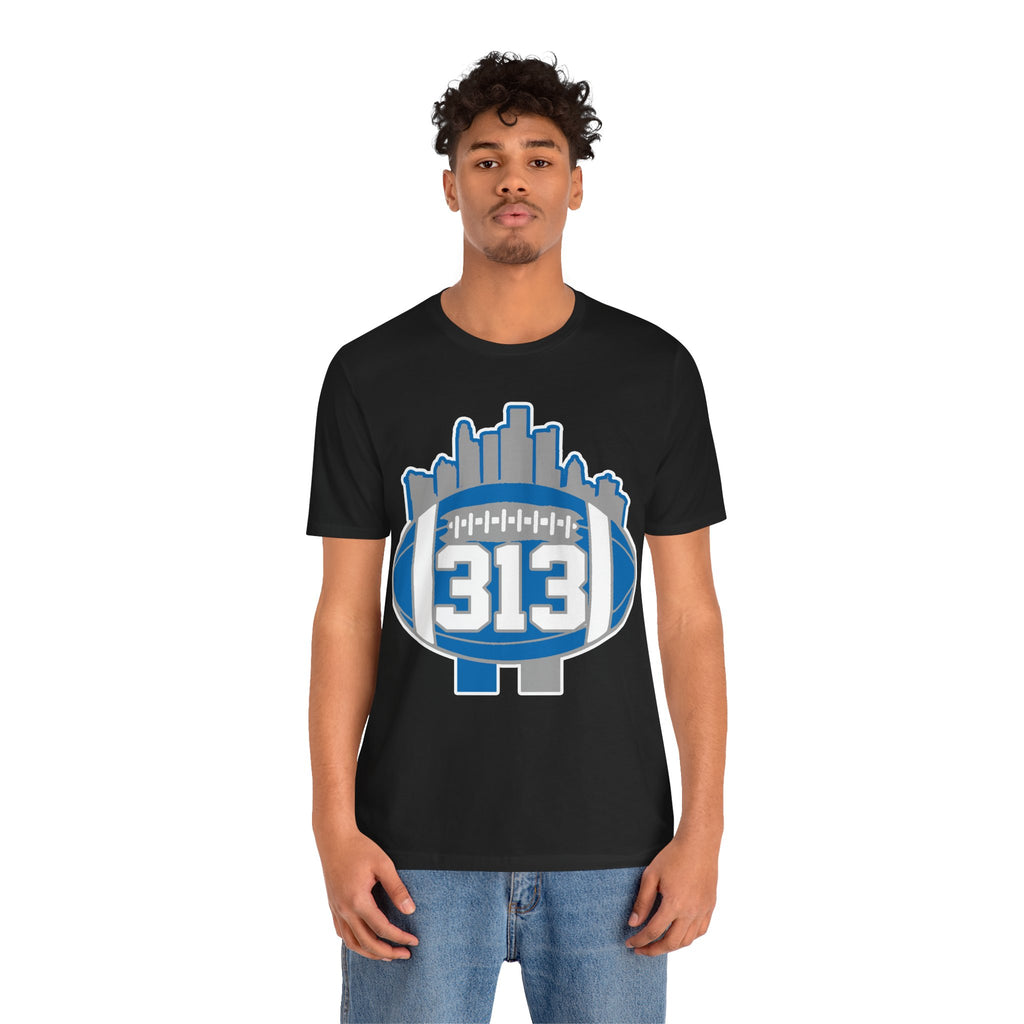 LION COLOR DETROIT 313 FOOT BALL SHIRT