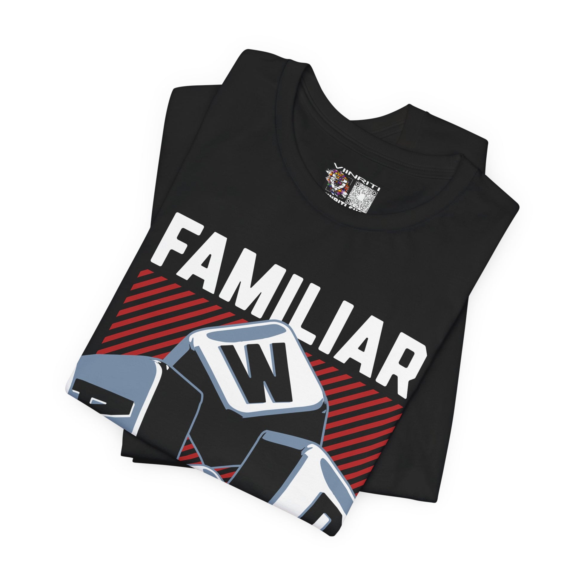""Gamer WASD Keys T‑Shirt — "Familiar to Gamers" Retro Keycap Tee