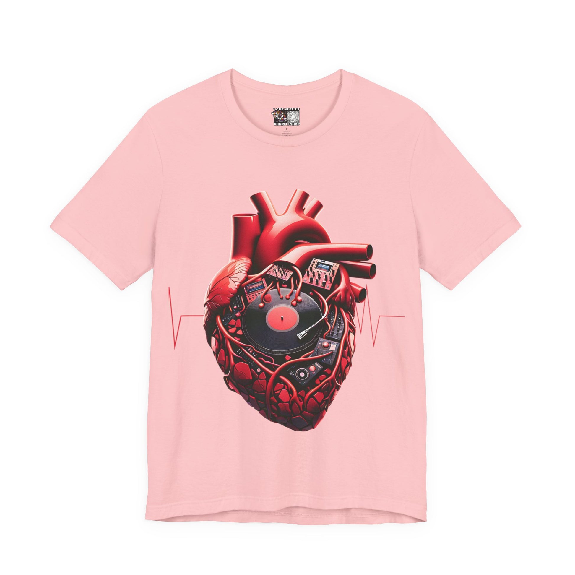 Heart Beat Vinyl Tee — Anatomical Heart Record T-Shirt