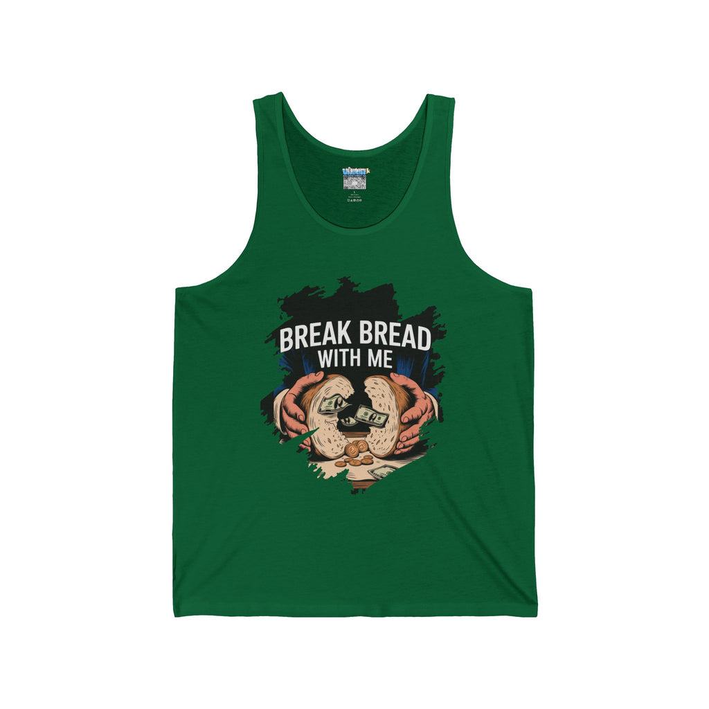 Break Bread With Me Unisex Jersey Tank - Casual & Fun Summer Wear