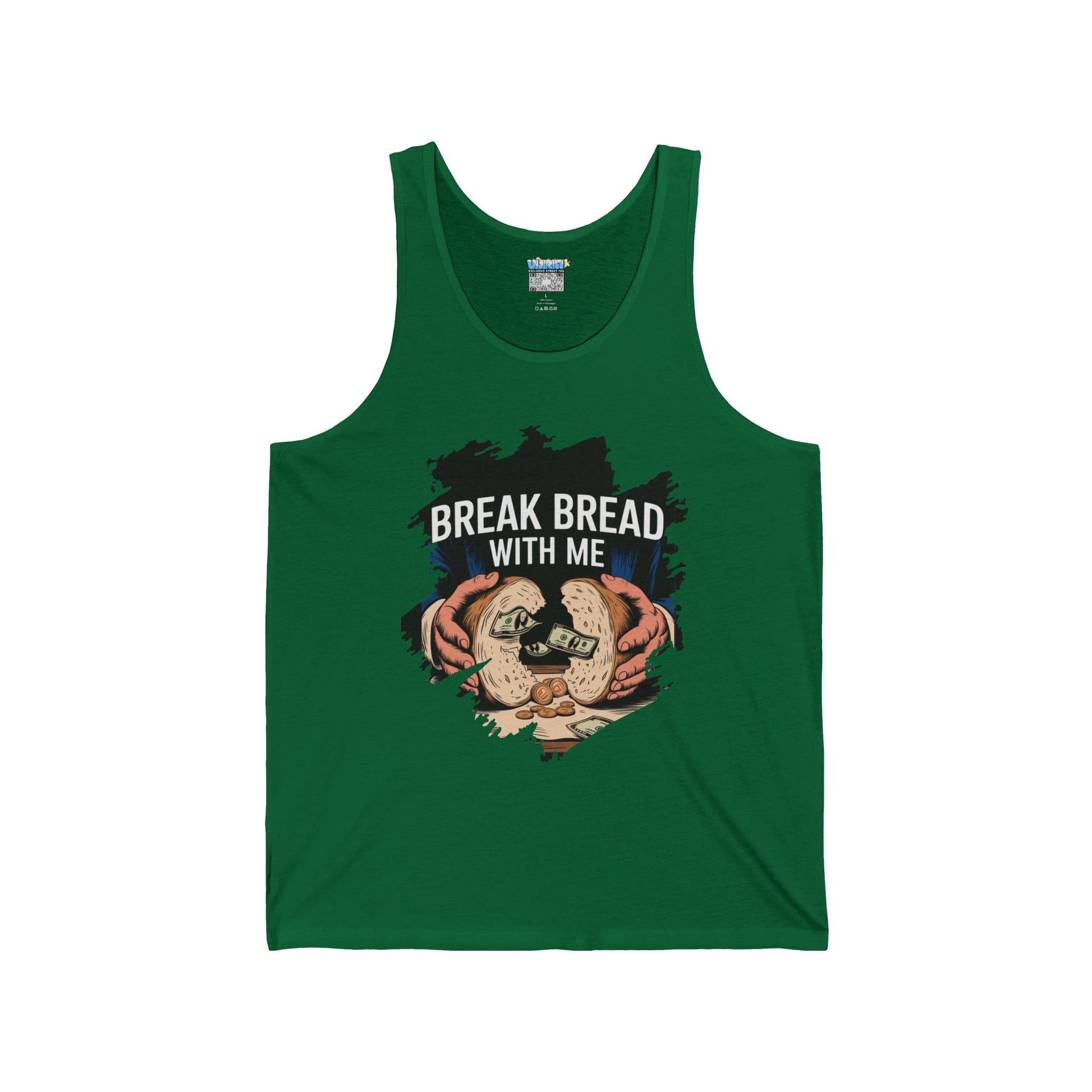 Break Bread With Me Unisex Jersey Tank - Casual & Fun Summer Wear