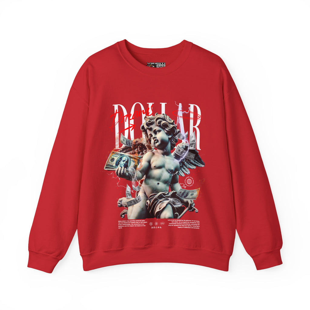 Crewneck Sweatshirt — 'Dollar' Statue Collage Graphic