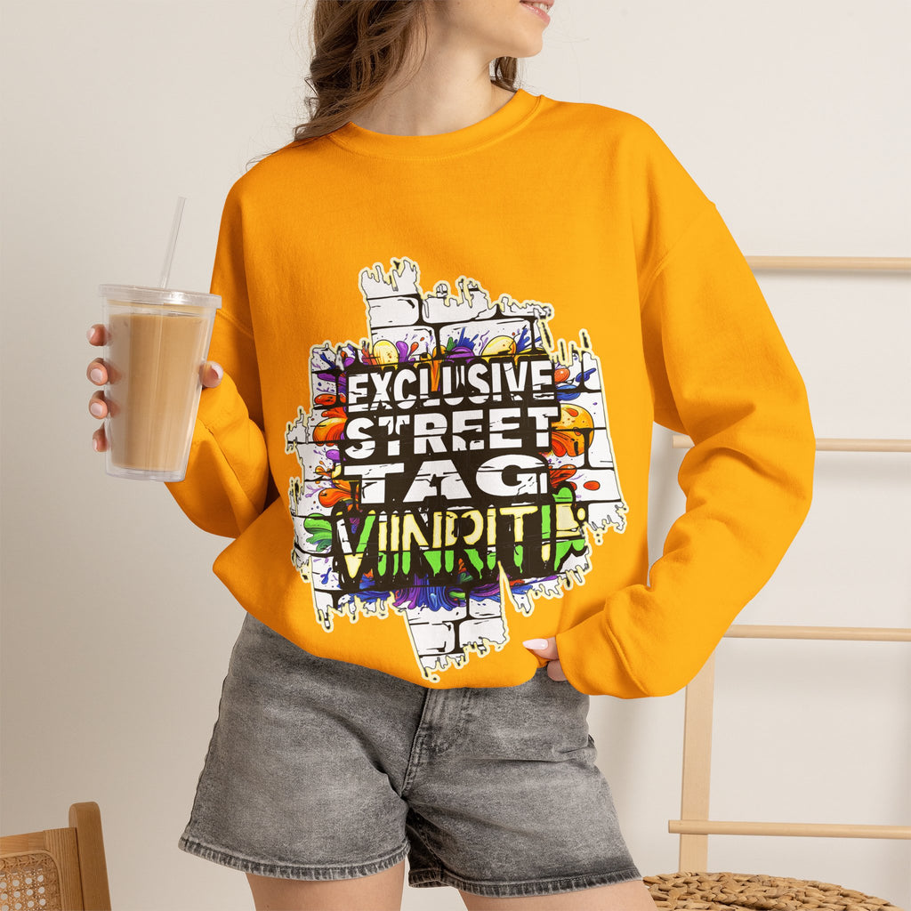 VIINRITI EXCLUSIVE Graffiti 'Exclusive Street Tag' Crewneck Sweatshirt