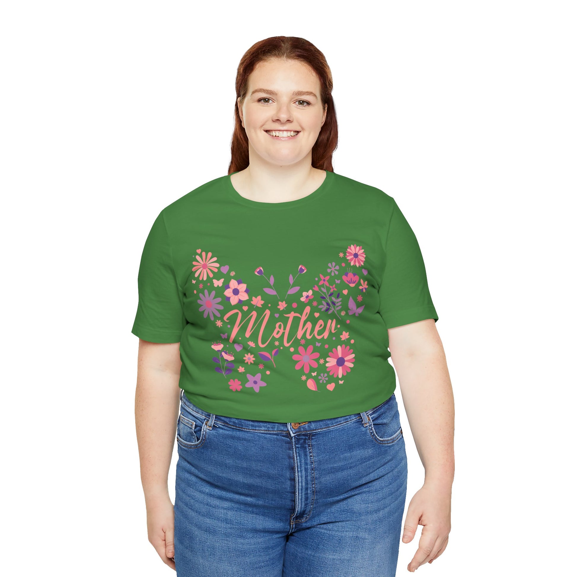 Butterfly Mother T-Shirt,Tee for Mom, Floral Gift, Birthday Present, Mother's Day Apparel, Cute Butterfly Design