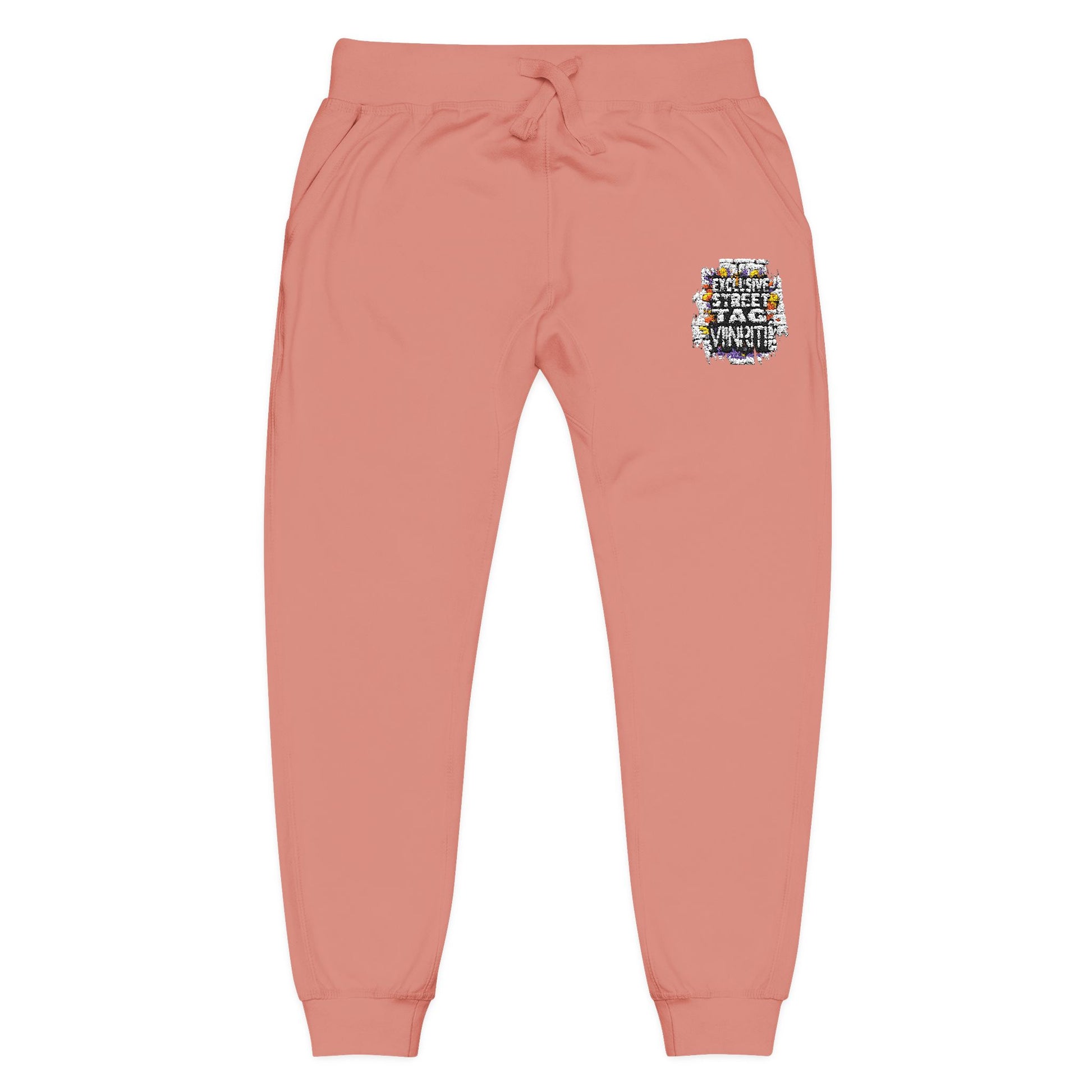 Viinriti Embroidered l Sweatpants — Cozy White Fleece Joggers