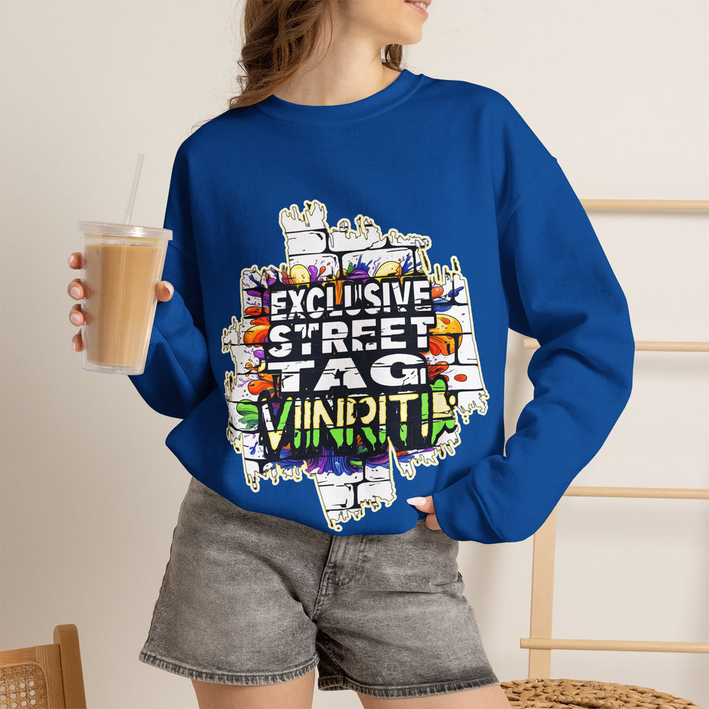 VIINRITI EXCLUSIVE Graffiti 'Exclusive Street Tag' Crewneck Sweatshirt
