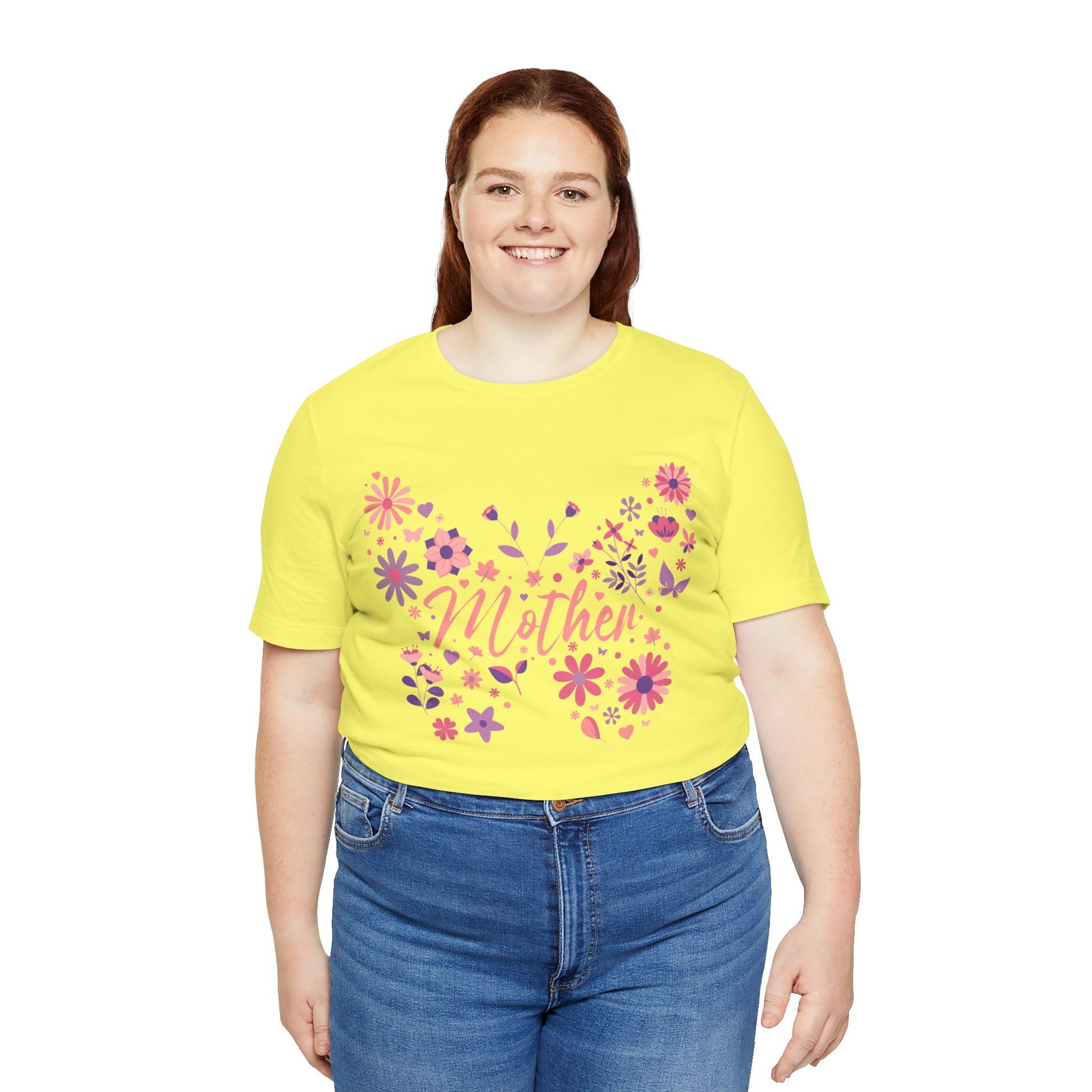 Butterfly Mother T-Shirt,Tee for Mom, Floral Gift, Birthday Present, Mother's Day Apparel, Cute Butterfly Design