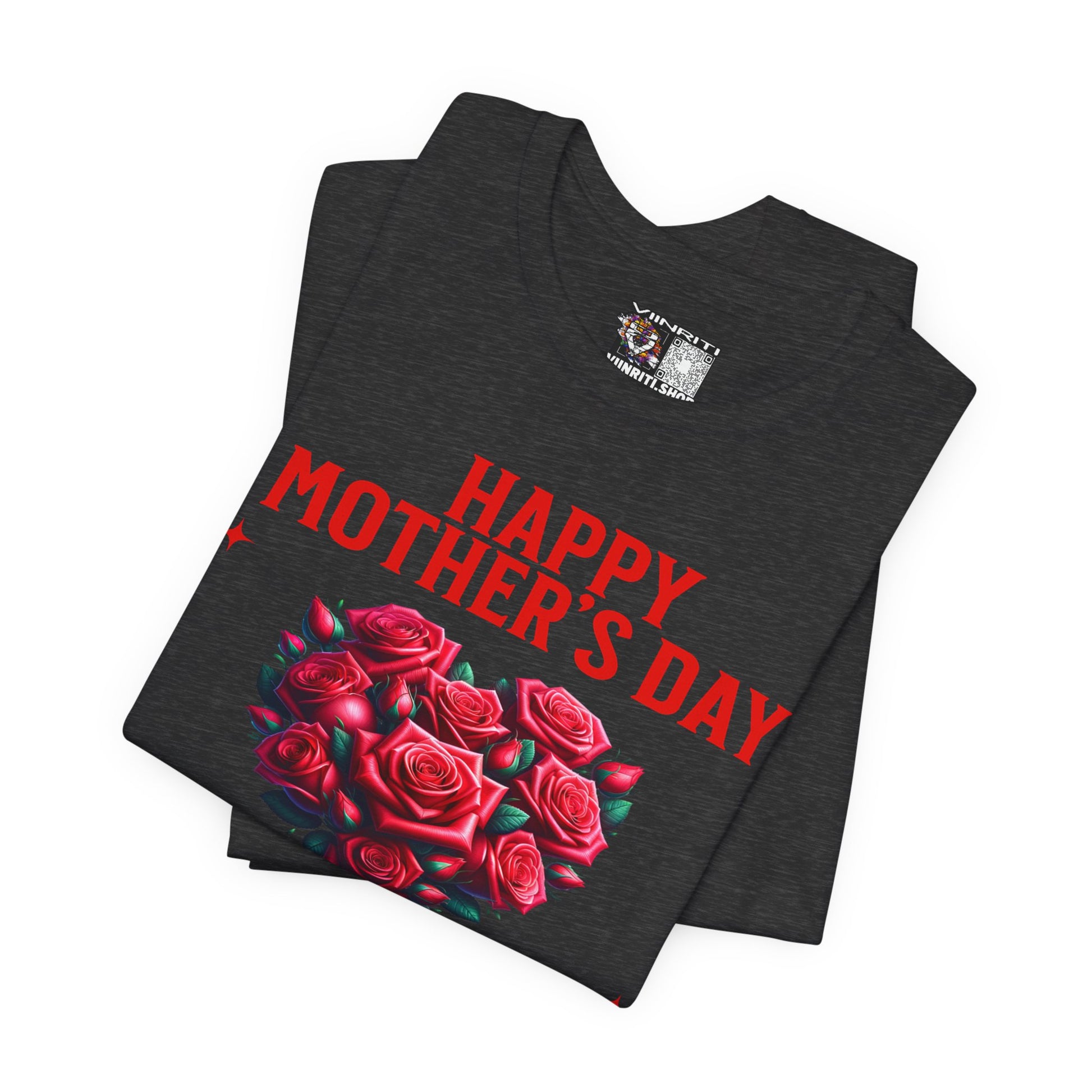 Mother's Day Rose Heart Tee — Personalized "Happy Mother's Day" Shirt