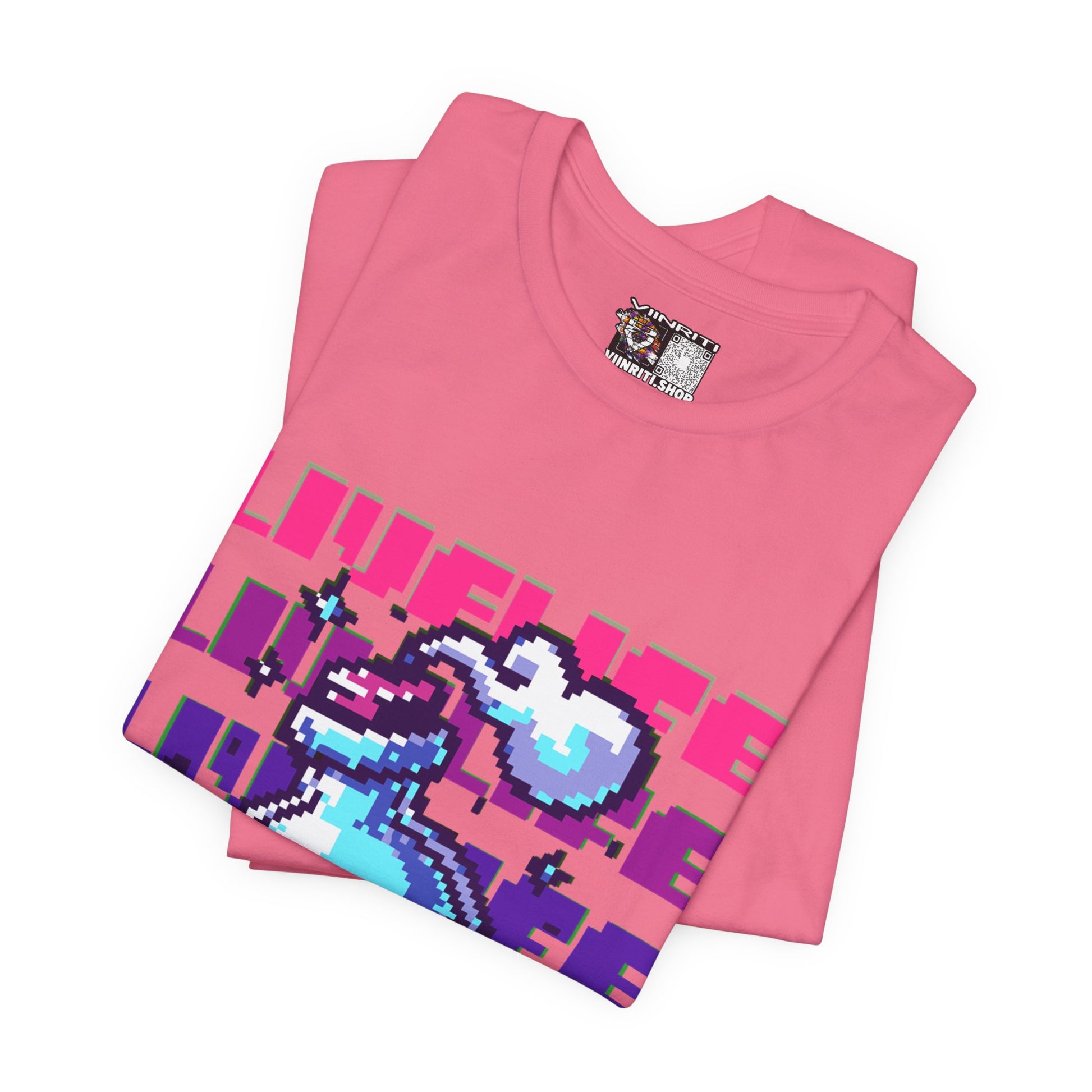 Live Life Pixel Frog Graphic Tee — Retro Gaming Nature T-Shirt