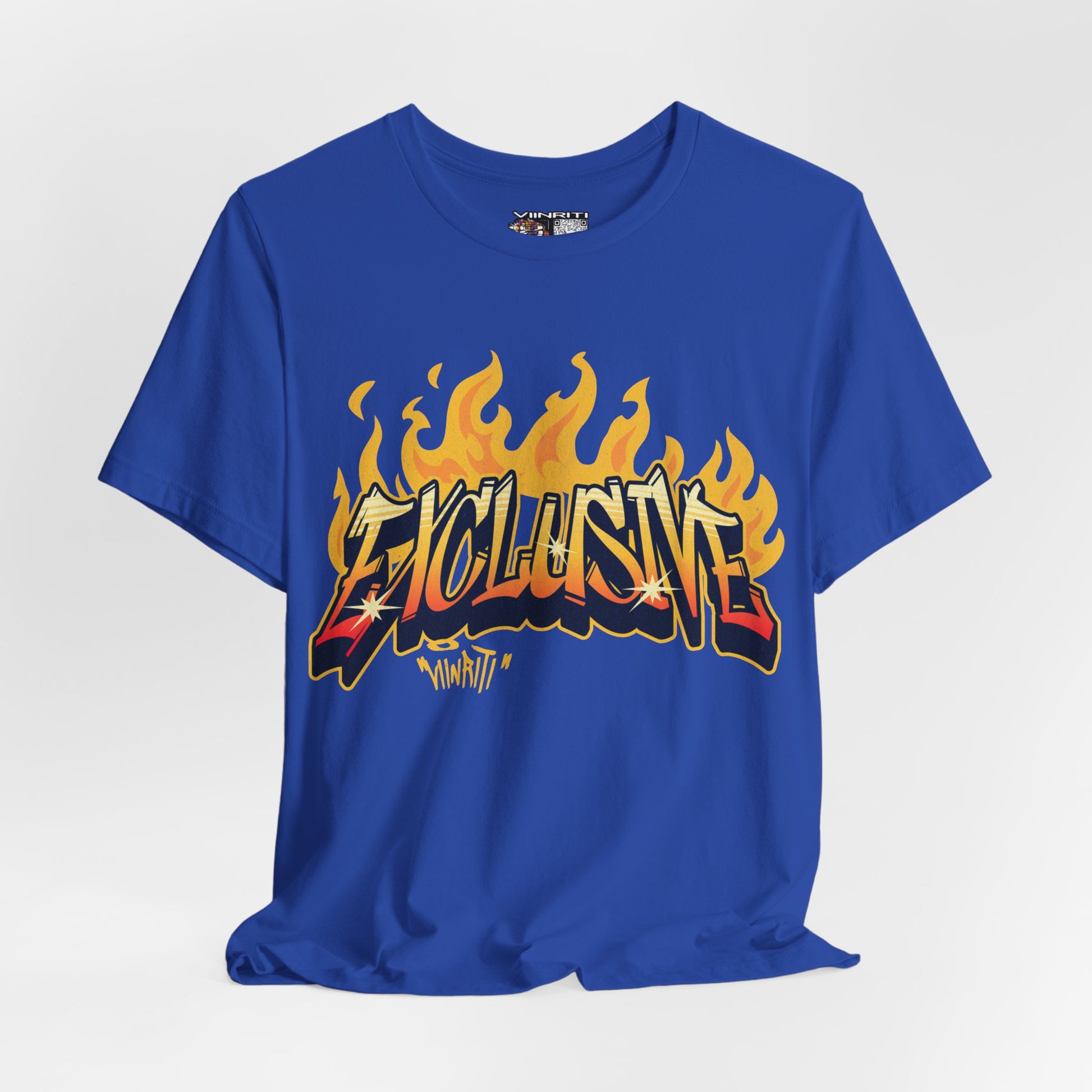 VIINRITI- 'Exclusive' Flame Graphic Streetwear T‑Shirt