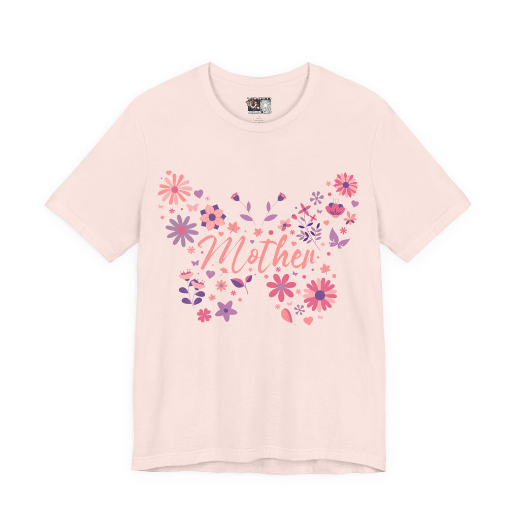 Butterfly Mother T-Shirt,Tee for Mom, Floral Gift, Birthday Present, Mother's Day Apparel, Cute Butterfly Design