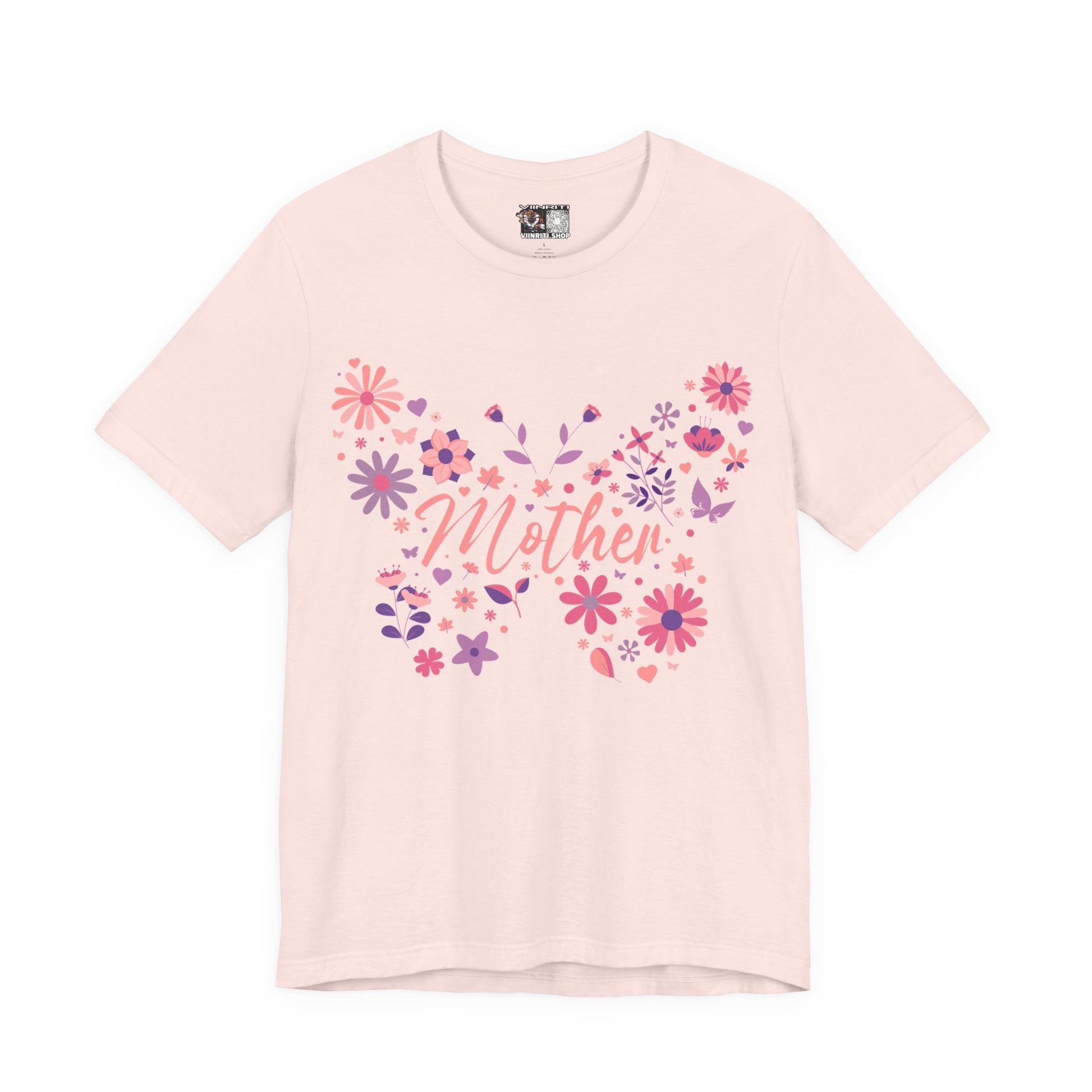 Butterfly Mother T-Shirt,Tee for Mom, Floral Gift, Birthday Present, Mother's Day Apparel, Cute Butterfly Design