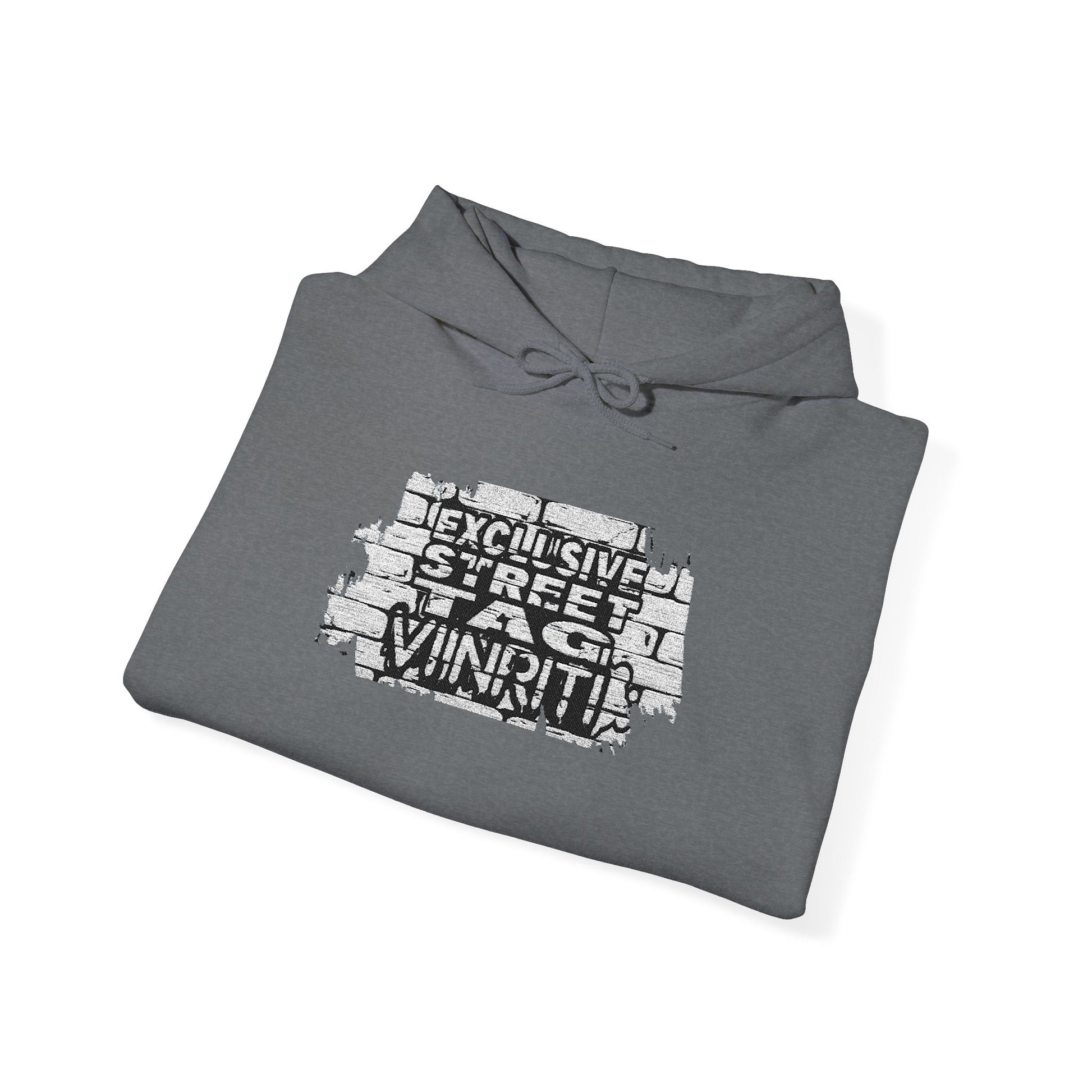 VIINRITI Exclusive Hoodie — Grunge Script 'United' Brick Wall Graphic