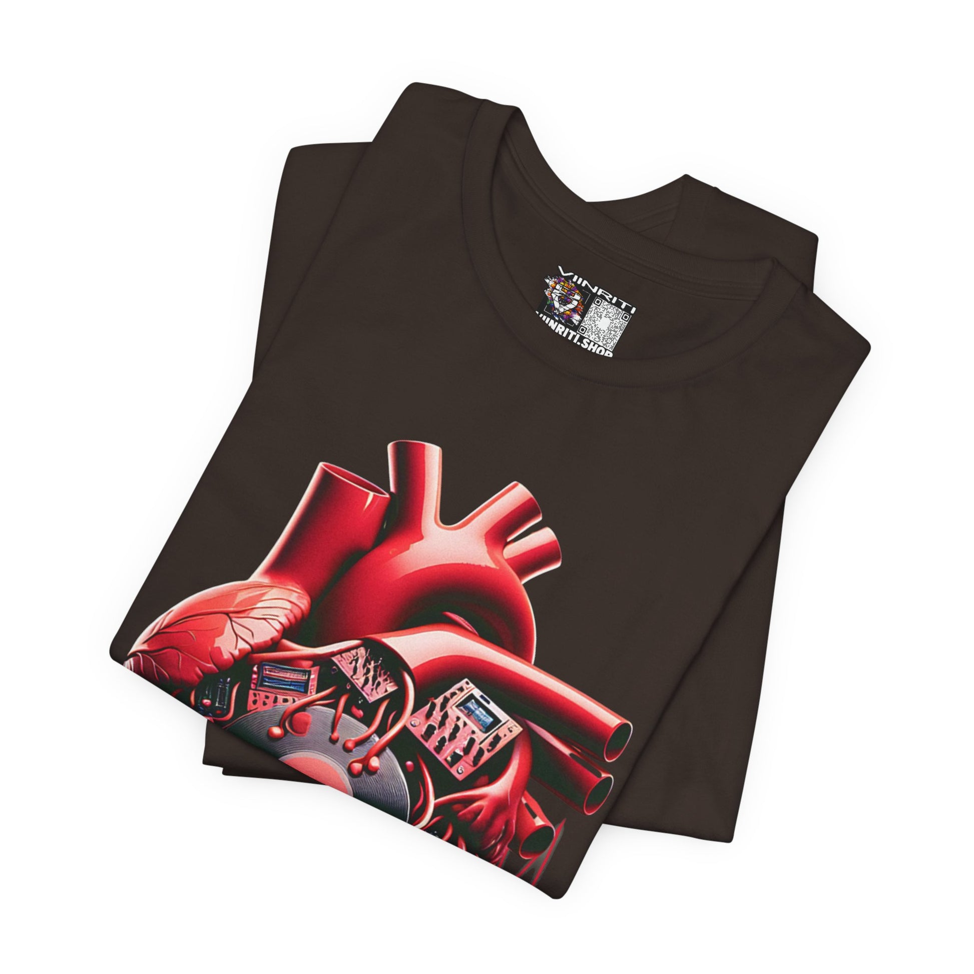 Heart Beat Vinyl Tee — Anatomical Heart Record T-Shirt
