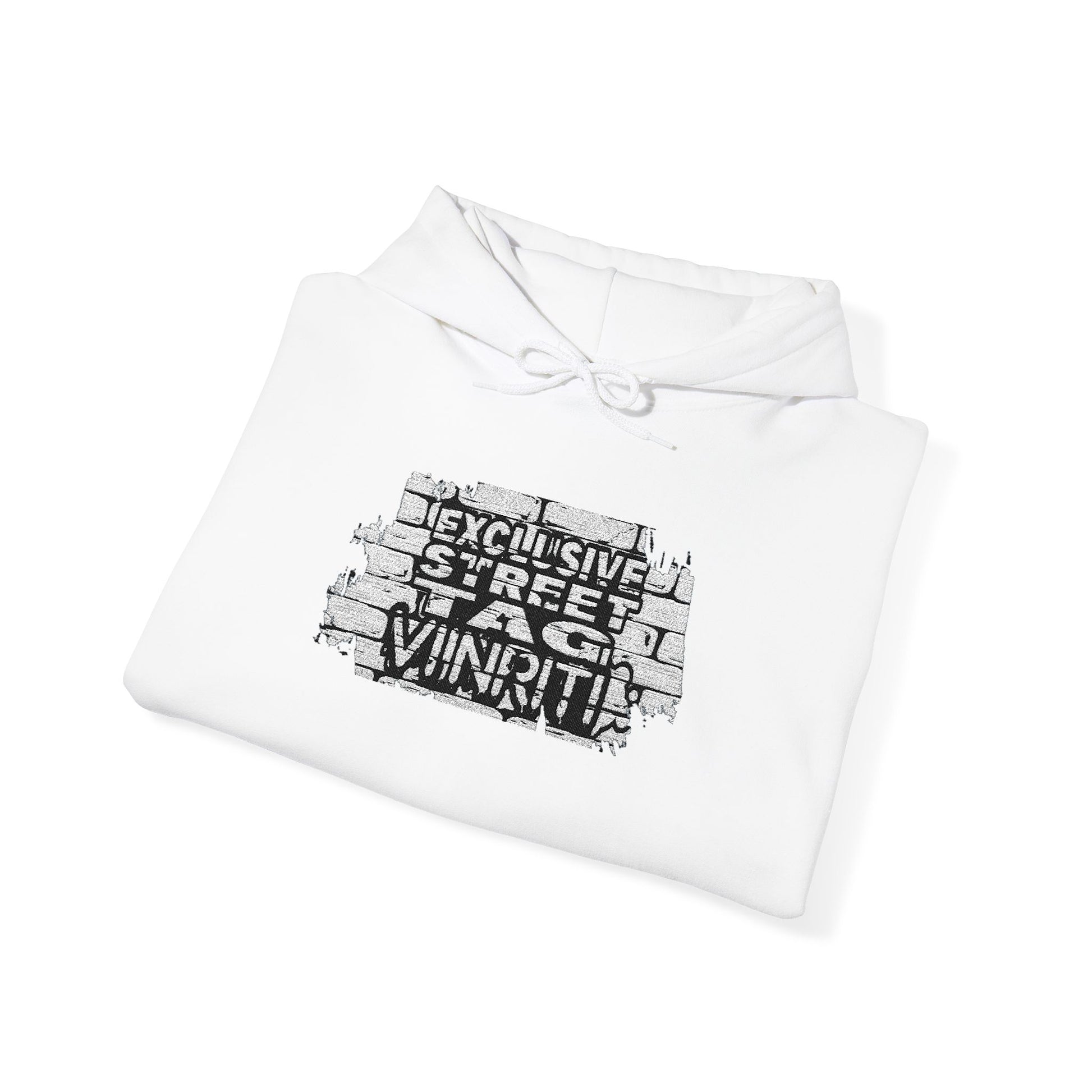 VIINRITI Exclusive Hoodie — Grunge Script 'United' Brick Wall Graphic