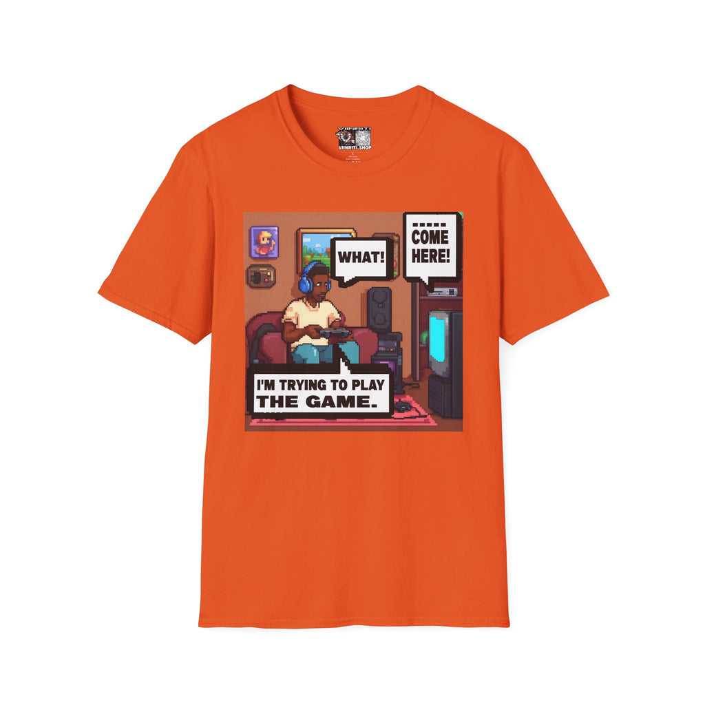 Gamer Comic Tee — "I'm Trying to Play the Game" Graphic T-Shirt