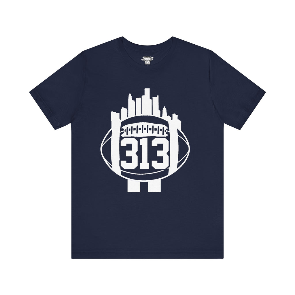Detroit 313 Football Skyline T-Shirt