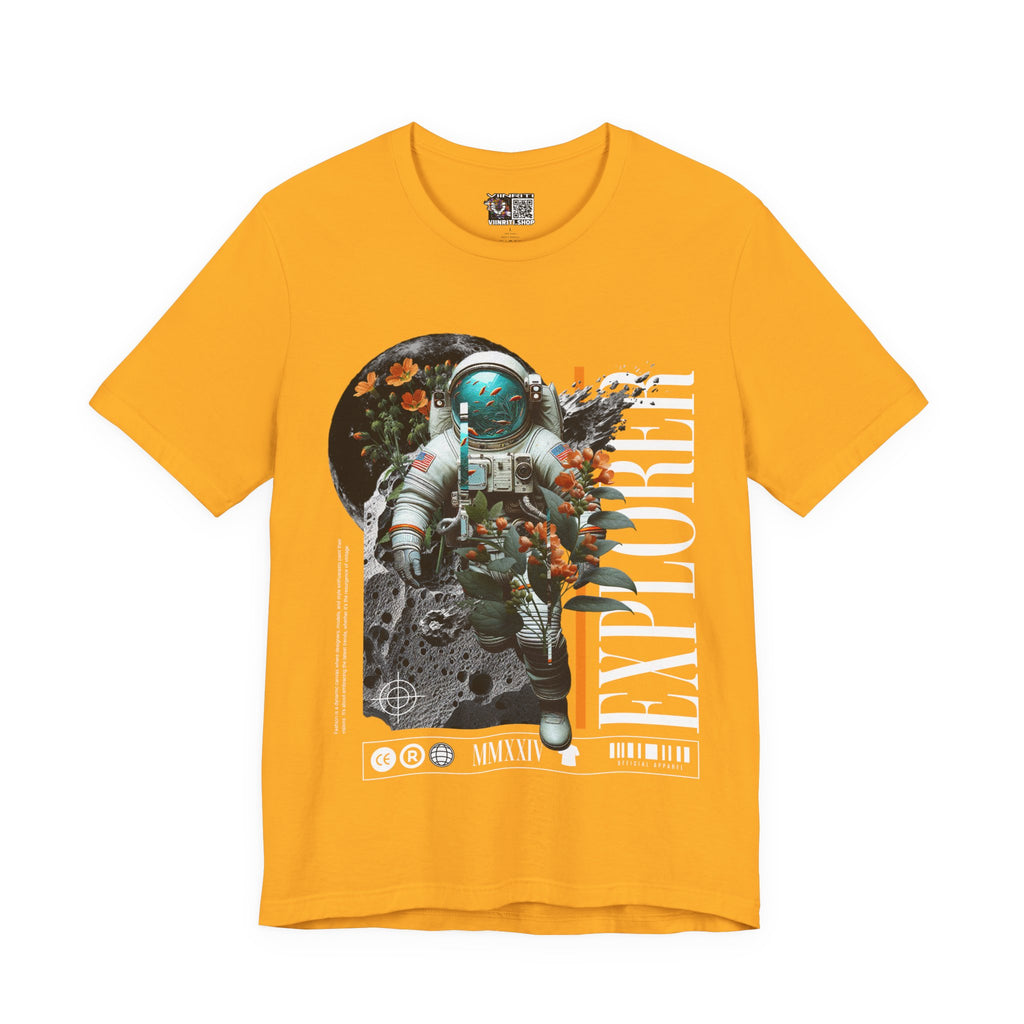 Astronaut Floral Tee — Space Explorer Graphic T-Shirt