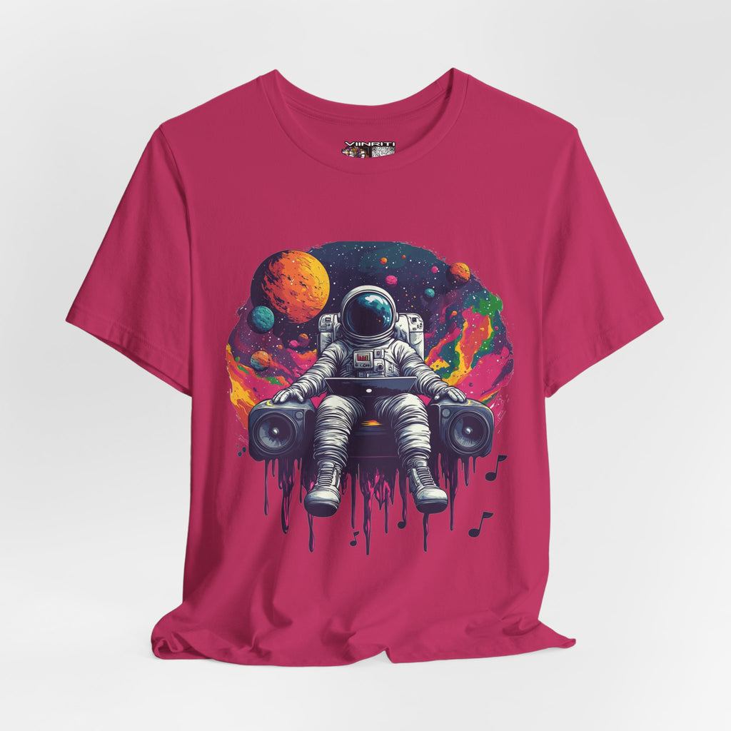 Cosmic Beats Astronaut Tee - Unisex Short Sleeve T-Shirt