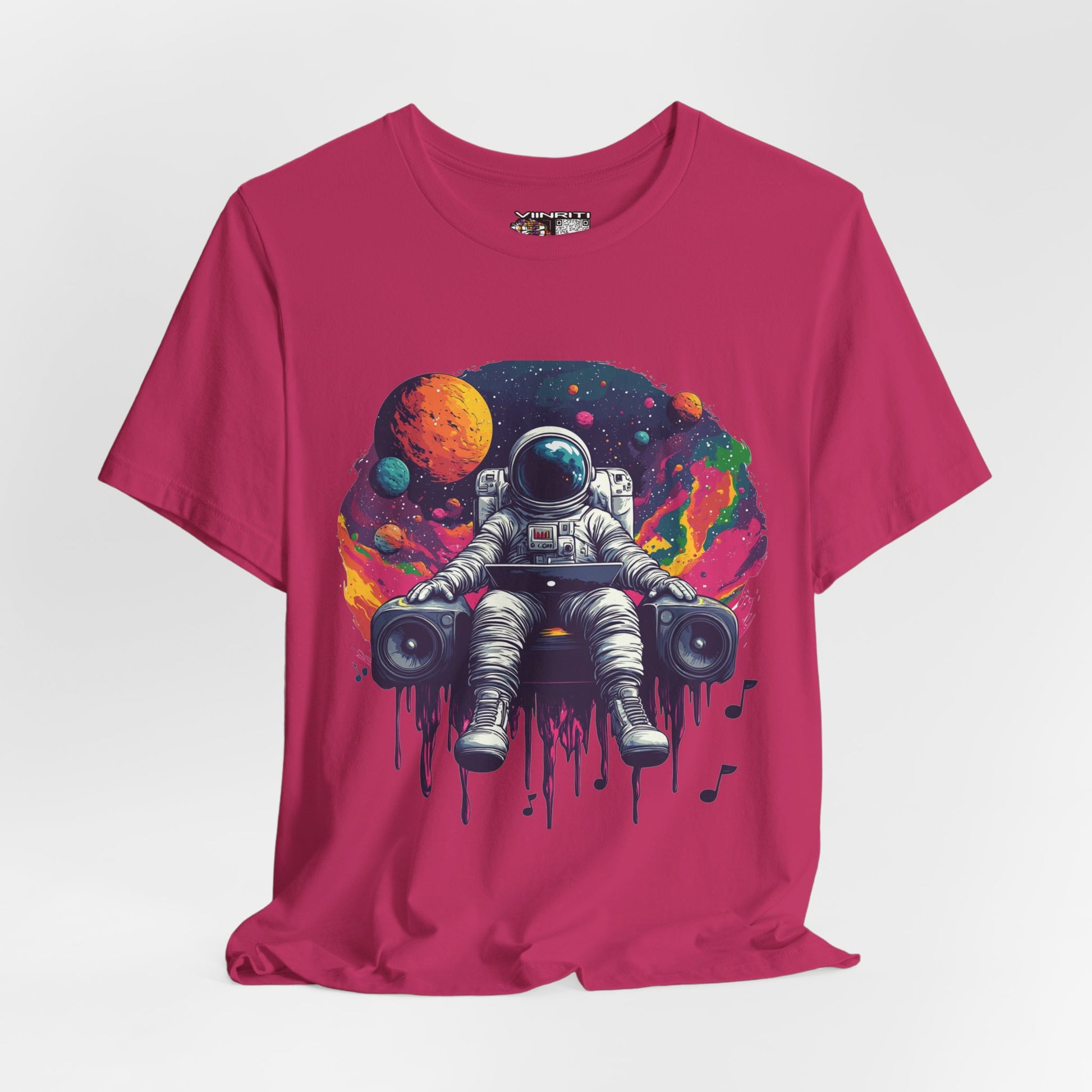 Cosmic Beats Astronaut Tee - Unisex Short Sleeve T-Shirt