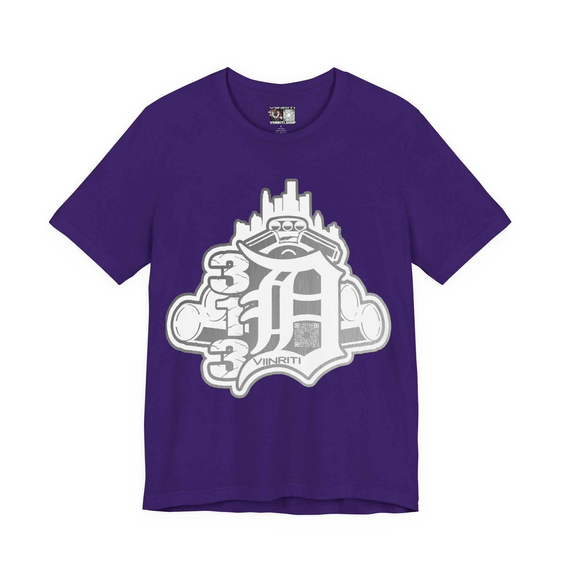 Detroit Vintage Logo T-Shirt — D City Skyline Emblem