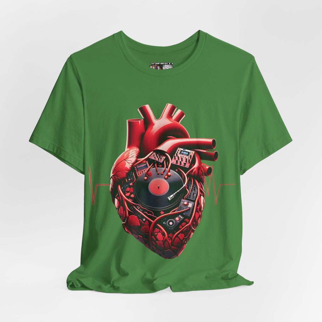 Heart Beat Vinyl Tee — Anatomical Heart Record T-Shirt
