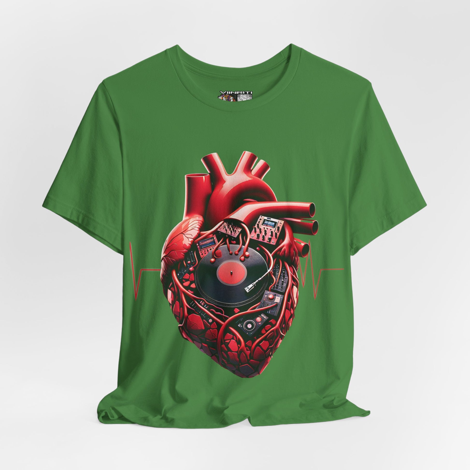 Heart Beat Vinyl Tee — Anatomical Heart Record T-Shirt