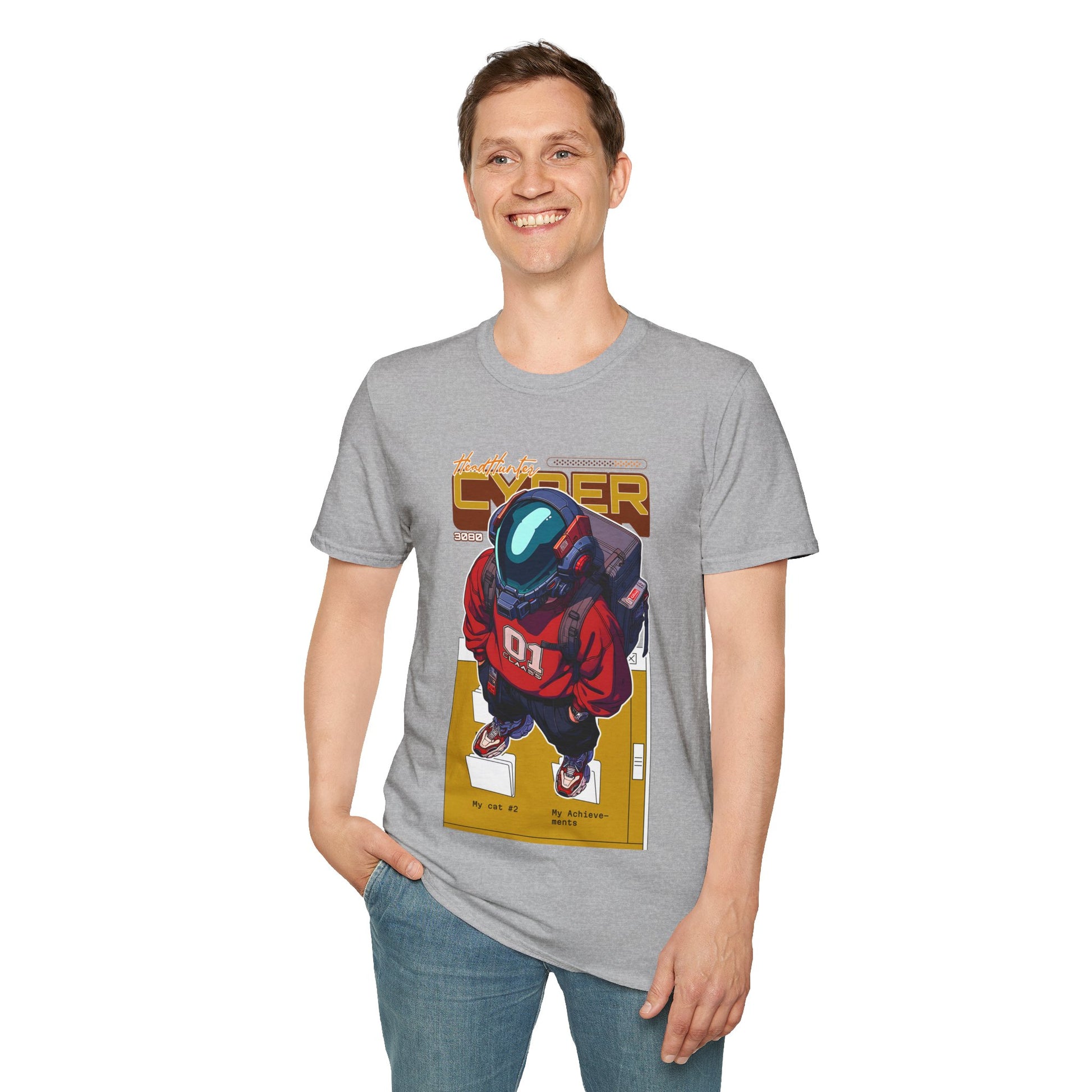 Cyber Astronaut Graphic T-Shirt — Futuristic Streetwear Tee