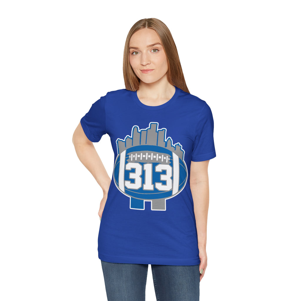 LION COLOR DETROIT 313 FOOT BALL SHIRT