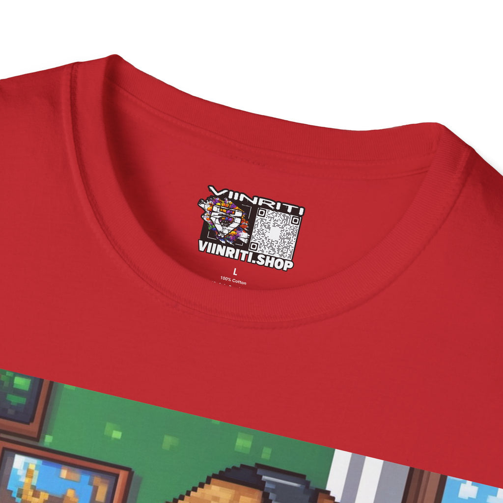 Girl Gamer Here Pixel Art T-Shirt — Retro Gaming Tee for Female Gamers
