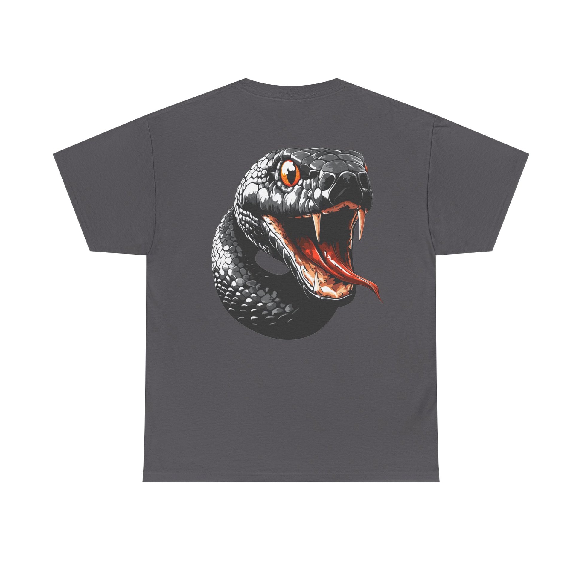 """"VIINRITI Snake Head Graphic Tee — Fierce Black Snake Illustration T-Shirt