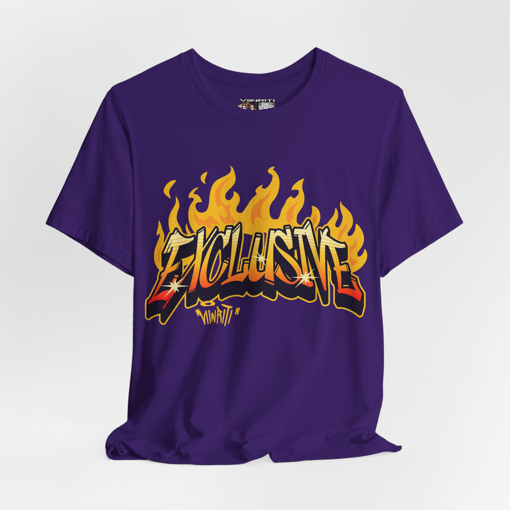 VIINRITI- 'Exclusive' Flame Graphic Streetwear T‑Shirt