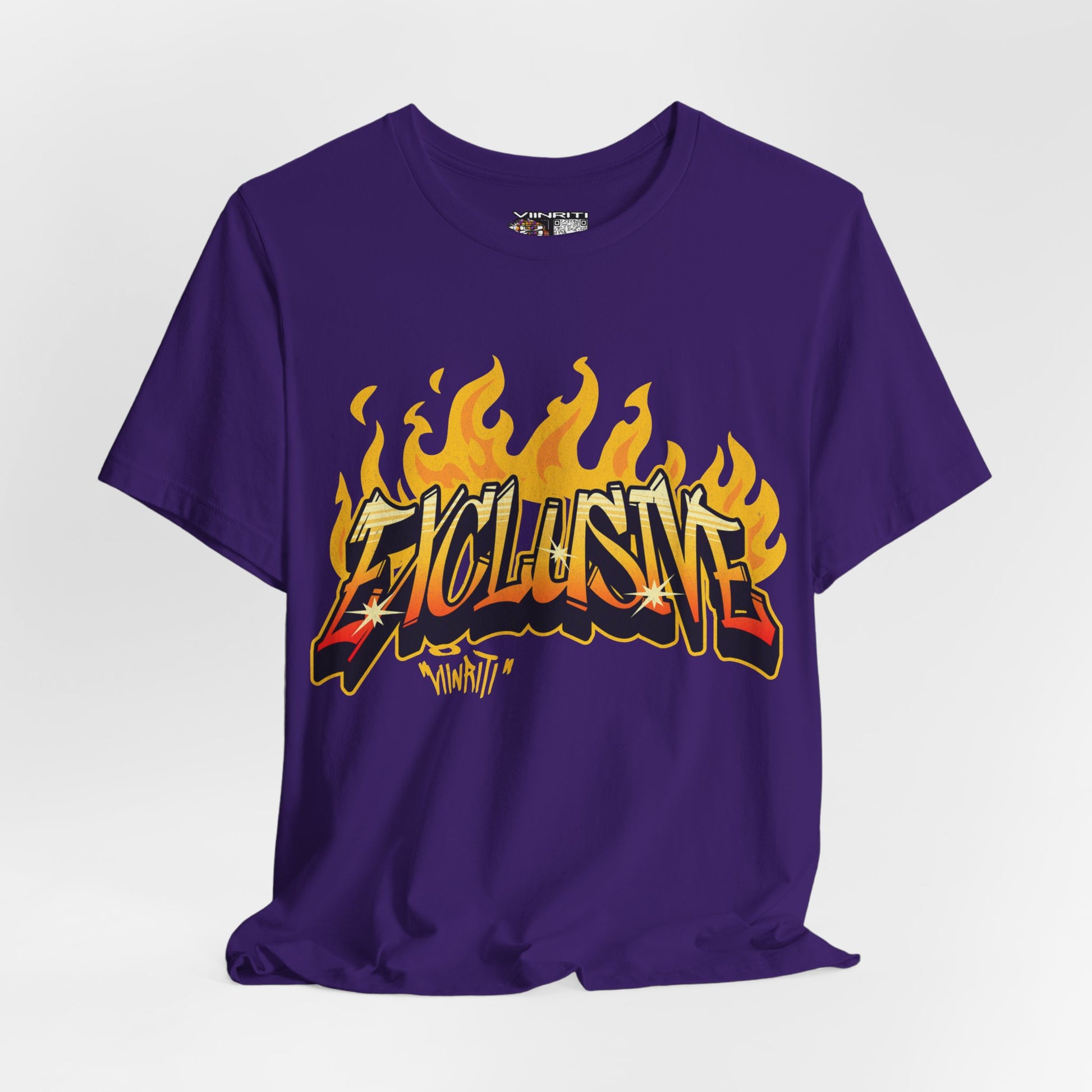 VIINRITI- 'Exclusive' Flame Graphic Streetwear T‑Shirt