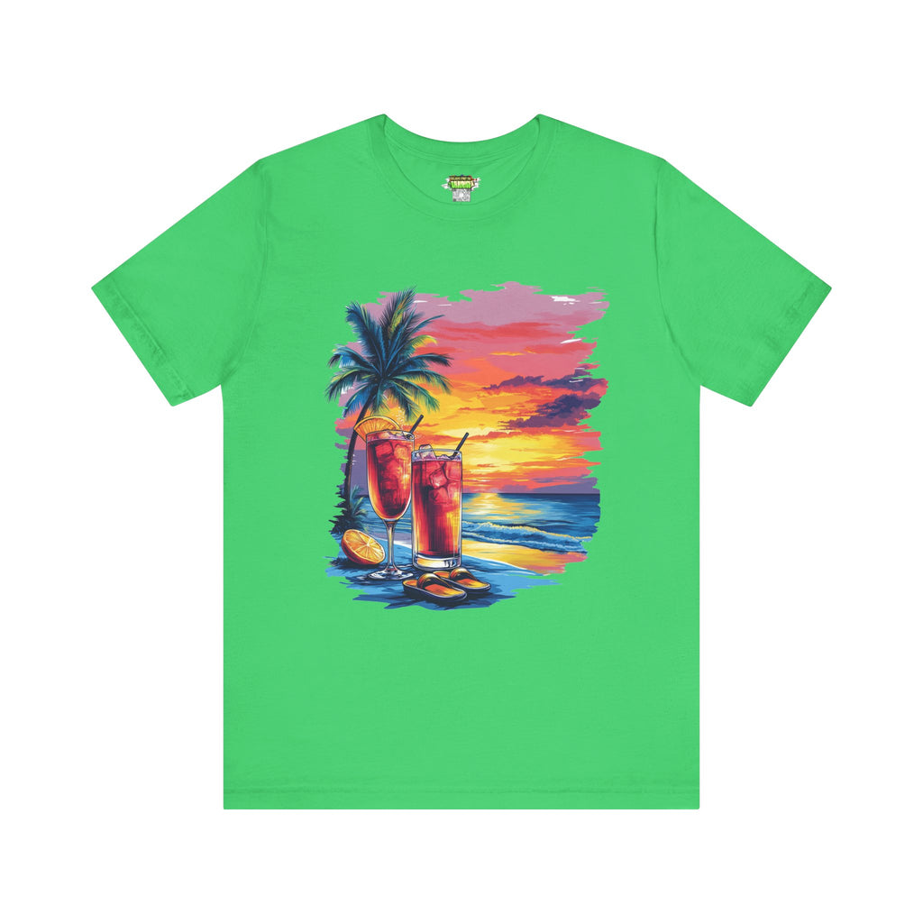 Tropical Sunset Tee - Perfect for Summer Vibes, Beach Days, Relaxation, Gifts, Vacation