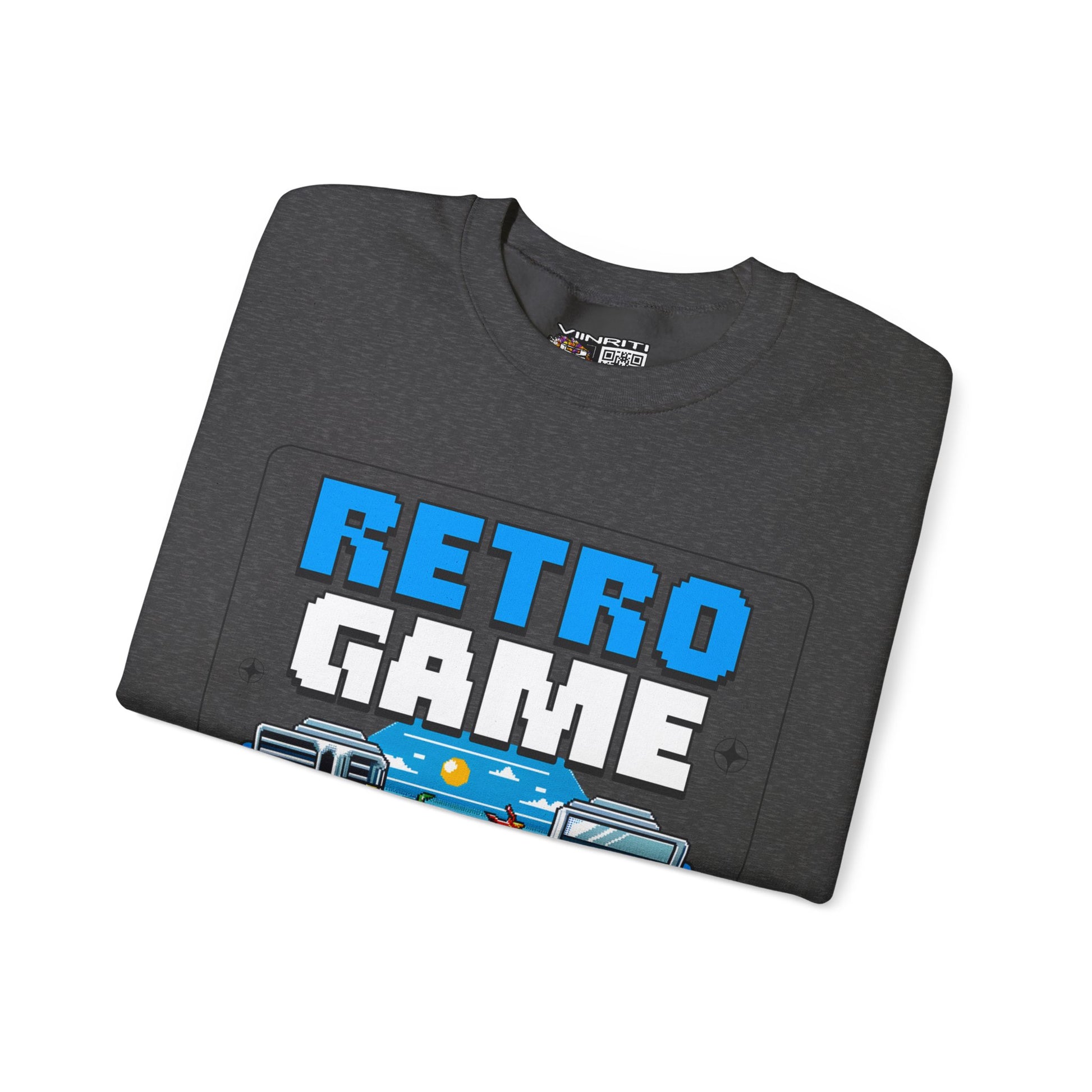 Retro Game Sweatshirt — Vintage 8-Bit Arcade Graphic Crewneck