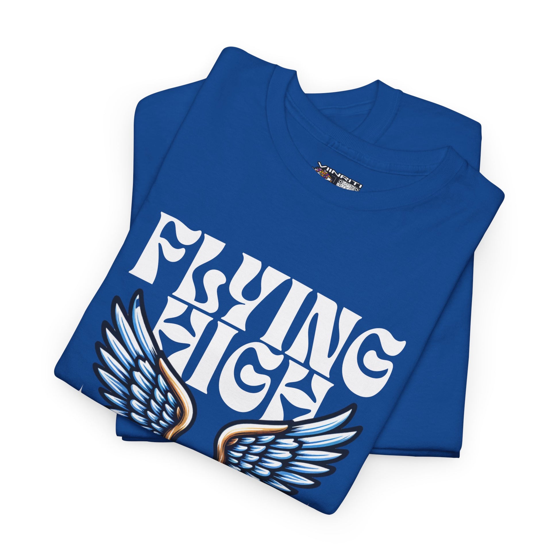 ""Flying High Knowledge T-Shirt — Vintage Winged Book Graphic Tee