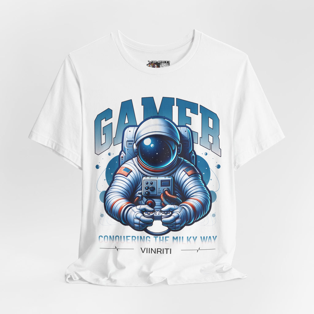 Astronaut Gamer T‑Shirt — 'GAMER' Space Controller Tee