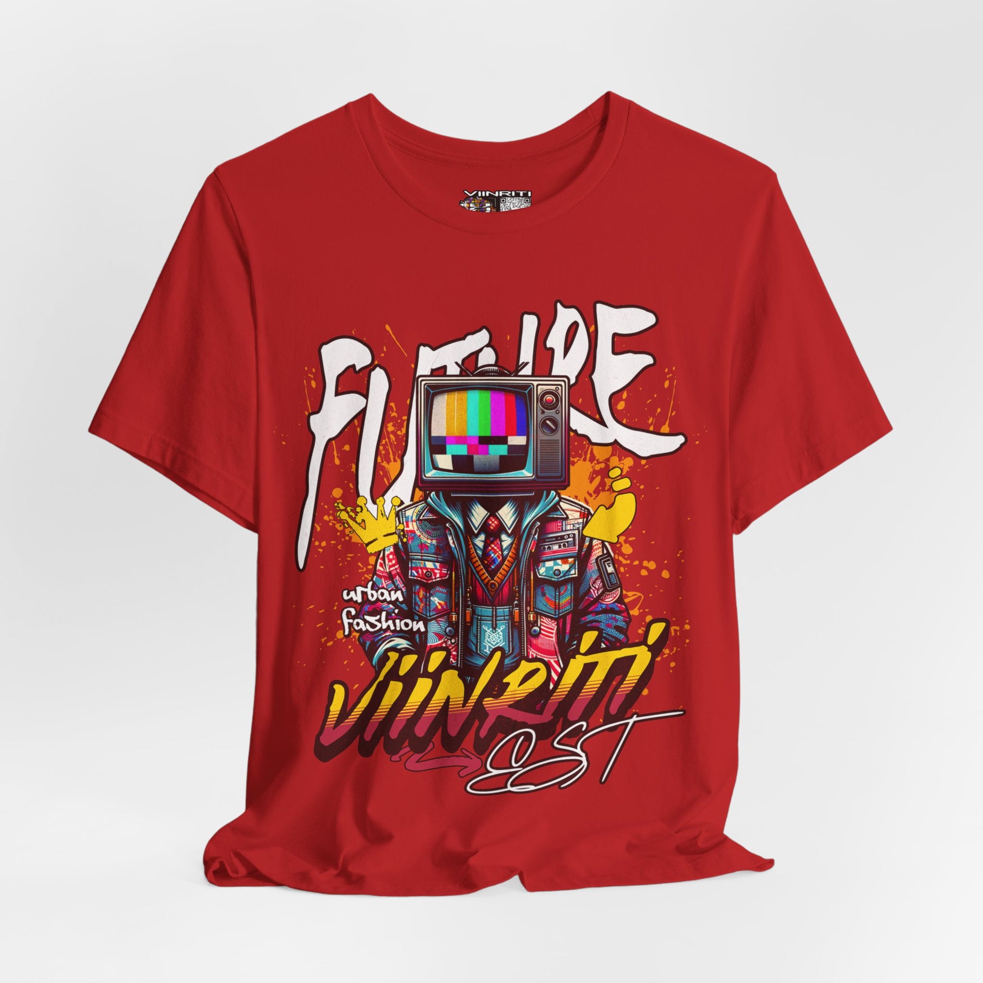 """"" VIINRITI  EXCLUSIVE Retro TV Robot Graphic Tee — "Vibe In Reset" Streetwear T-Shirt