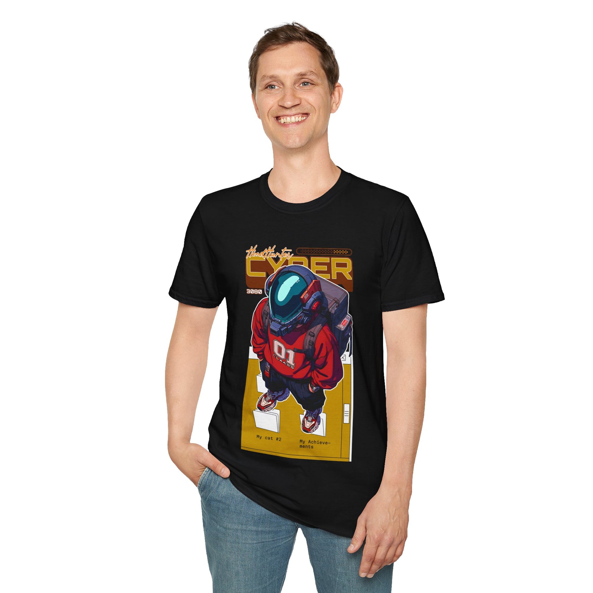 Cyber Astronaut Graphic T-Shirt — Futuristic Streetwear Tee